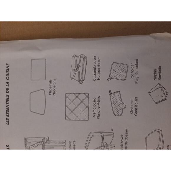 McCalls Home Decor 8605 Kitchen Essentials Curtain Chair Cushion Hot Pad Pattern - Picture 4 of 5